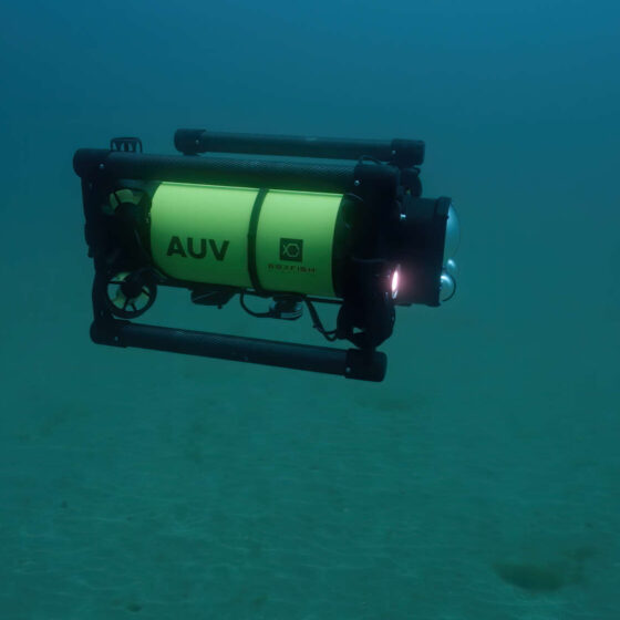 Boxfish AUV with Blueprint Subsea USBL and Waterlinked DVL